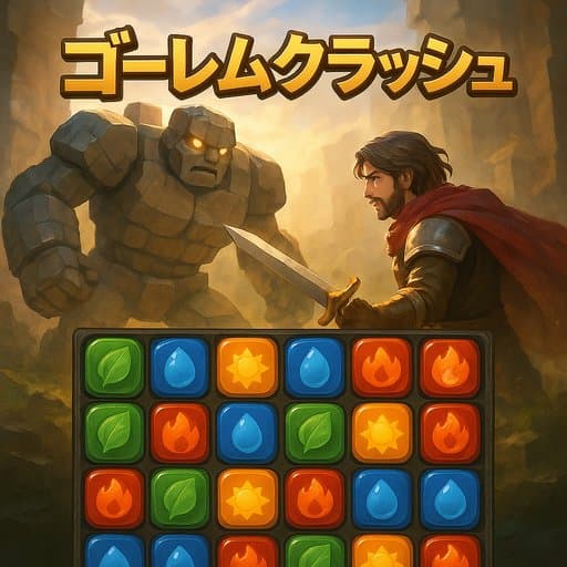 ゴーレムクラッシュ｜属性ドロップパズルで敵を粉砕！ターン制ゴーレムバトル