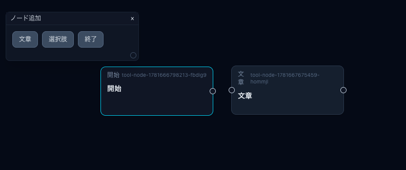 文章ノードを追加してみた
